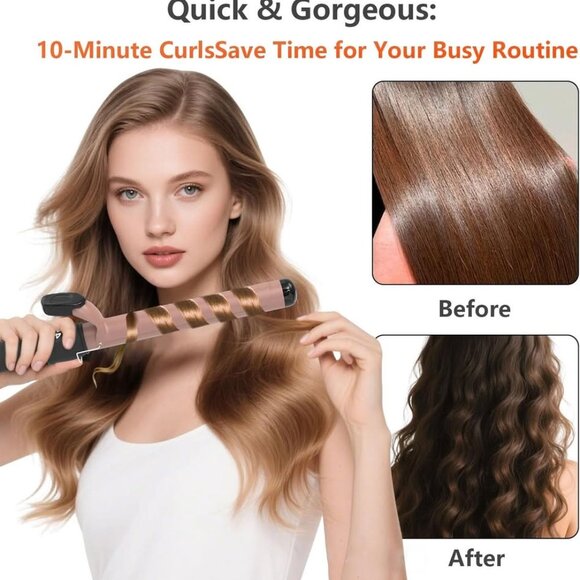 NEW IN BOX: Professional Ceramic Curling Iron Wand 1-1/4" - Picture 6 of 7